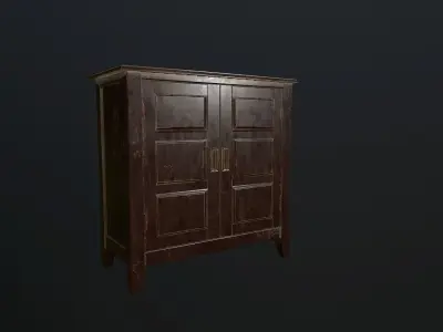 Storage Cabinete PBR LowPoly  Low-poly 3D model