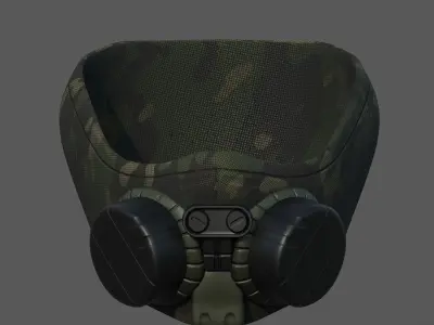 Gas mask helmet scifi fantasy armor hats military Low-poly  Low-poly 3D model