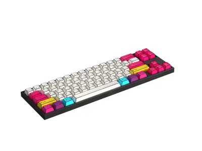 Mechanical Keyboard Low-poly 3D model