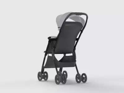 Baby stroller 3D model 3D model 10