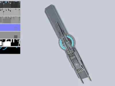 Hoverboard Low-poly 3D model