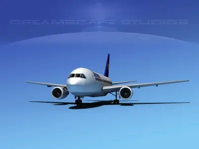 Boeing 767-100 Lufthansa 3D model