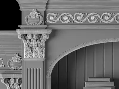 Habersham tv cabinet 3D model