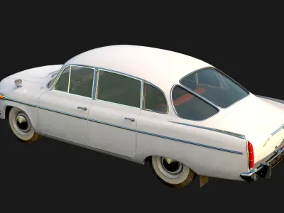 1969 Tatra 3D Model Quality Realistic Rendered With Textured Low-poly 3D model