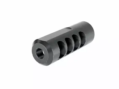 TI PRO 4 Muzzle Brake Low-poly 3D model