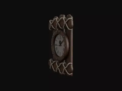 Clock Low-poly 3D model buy
