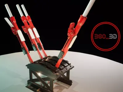 Railway Lever Switch Control  animation  Game Ready 3D model