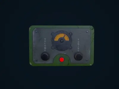 Stylized Radio Low-poly 3D model
