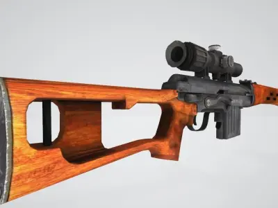 SVD 3D model ak - rifle 3D model
