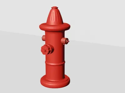 Water Hydrant Game Ready Model Low-poly 3D model