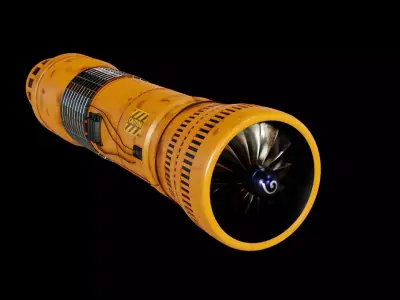 Turbine 3D model light saber from star wars force awakens Low-poly 3D model