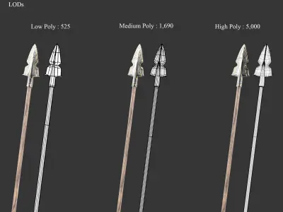 Medieval Collection Noble Ranged Weapons 3D Model Pack