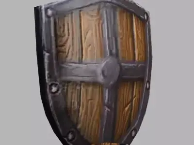 Medieval Viking Shields Set Low-poly 3D Model Low-poly 3D model