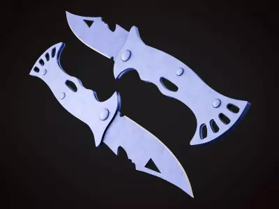 Knife 3 D Low-poly 3D model