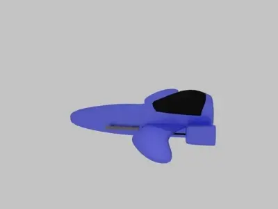Spaceship D 3 toy airplane Low-poly 3D model