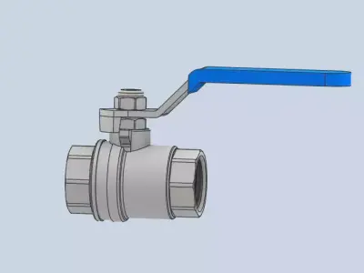 Ball valve 0-75 inch Free 3D model