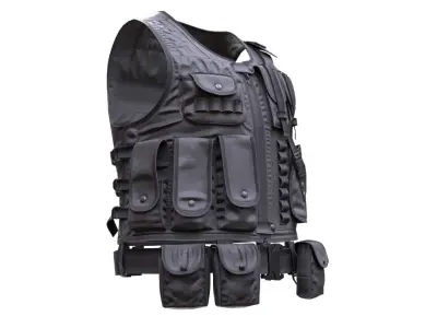 Military Vest Low-poly 3D model purchase