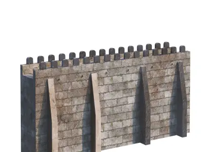 Lowpoly medival environment kitbash vol01 Low-poly 3D model