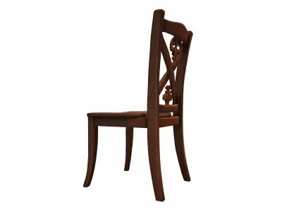 3d Render Cross-back Chair With Elegant Cross-back Design  3D model