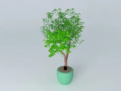 Egg vase with tree Free 3D model