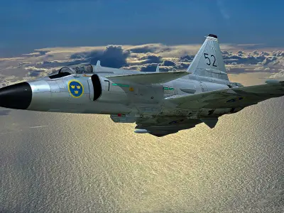 SAAB VIGGEN aircraft Free 3D model