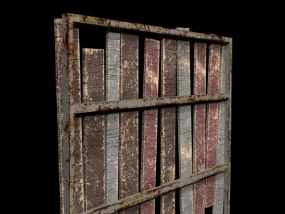 Concrete Barrier Low-poly 3D model