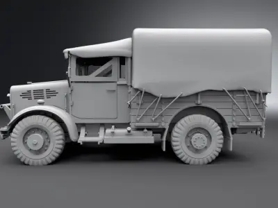 Bedford MWD 15 CWT scale model 3D print model