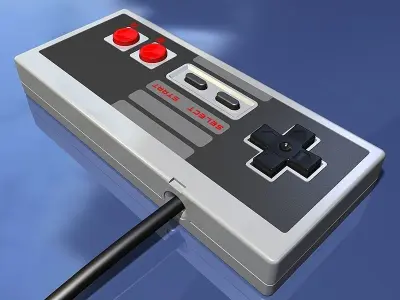Vintage Video Game Controller 3D model