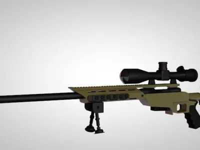 Modern sniper rifle 3D model