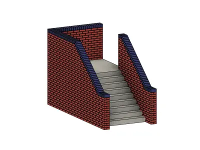 Model Railway Platform Access Steps V3 3D print model