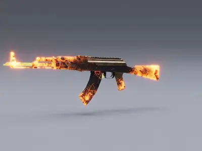 AK-47 Low-poly 3D model get