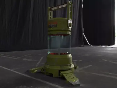 Bacon fire extinguisher in middle of stage 3D model