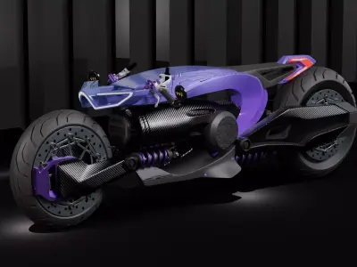Sci-Fi EV Concept Bike 3D model