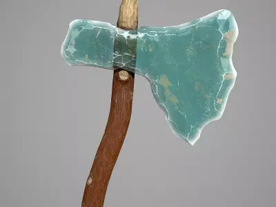 Ice Axe Low-poly 3D model buy