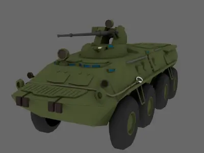 BTR-80A Low-poly 3D model