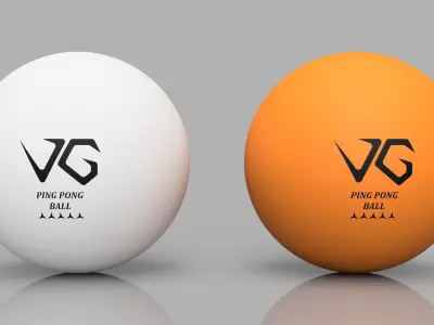 Ping Pong Table Set 3D model