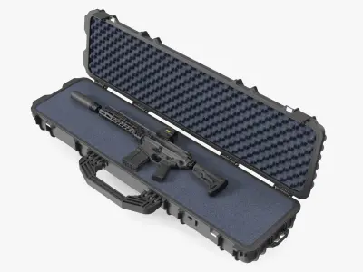 Multi Caliber Assault Rifle in Case 3D model