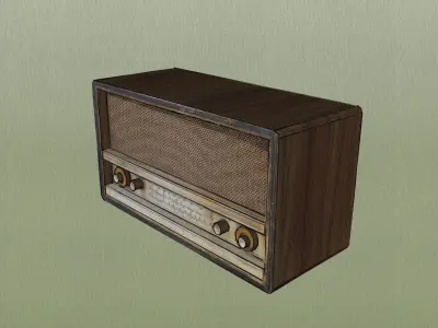 Old Radio 1  maresal3d  Low-poly 3D model