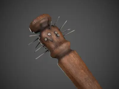 Spiked Table Leg Weapon Low-poly 3D model