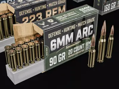 ARC Ammo With Ammo Box Pack Low-poly 3D model