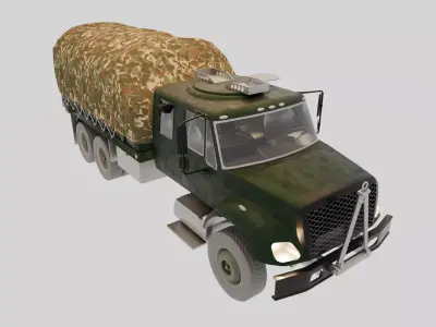 Military Truck 3D Model - High Quality Game Ready Detailed 3D model