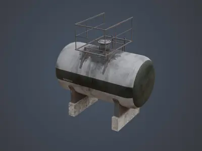 Oil tank Low-poly 3D model buy