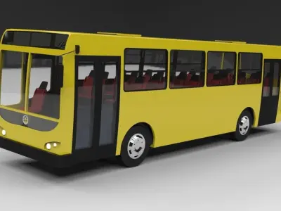 City Bus  Low-poly 3D model purchase