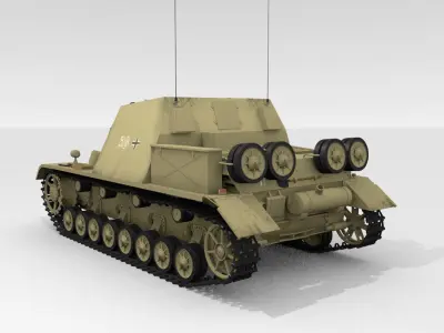  SturmPanzer IV Brummbr early version 3D model