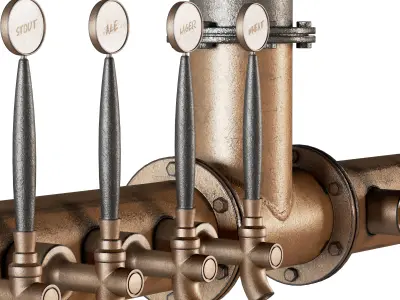 Loft-Style Beer Towers 3D model