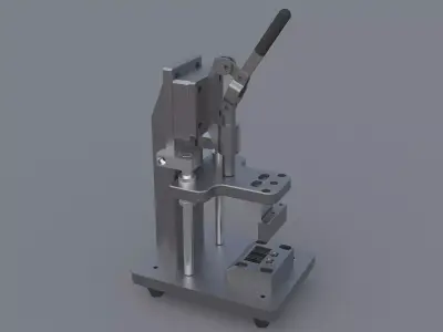 IC foot cutting and 90 degree bending machine 3D model