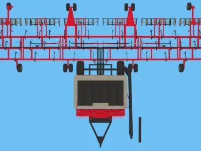 Case 8500 AirDrill Low-poly 3D model