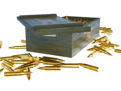 Ammunition Wood Box 2 3D model