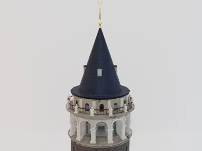 Galata Tower Low-poly 3D model