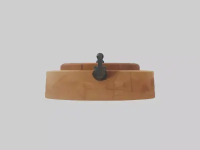 Handcrafted Wooden Compass Low-poly 3D model